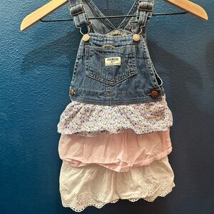 OshKosh B’Gosh Girls’ Denim Overall Dress – Size 4T 🌸